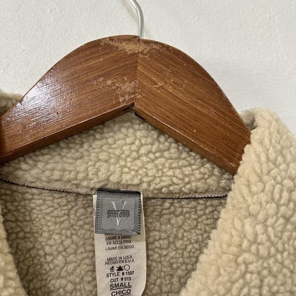 VTG Generation Faux Suede Penny Lane Jacket Size S Sherpa Lined Y2K Women's - Picture 7 of 7